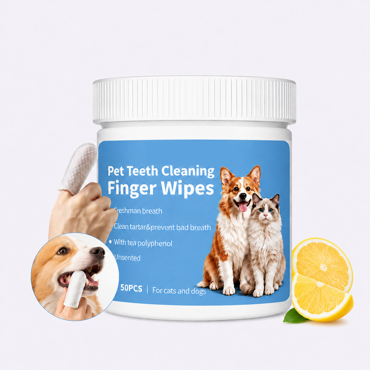 Dog & Cat Teeth Cleaning Finger Wipes