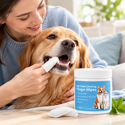 Dog & Cat Teeth Cleaning Finger Wipes