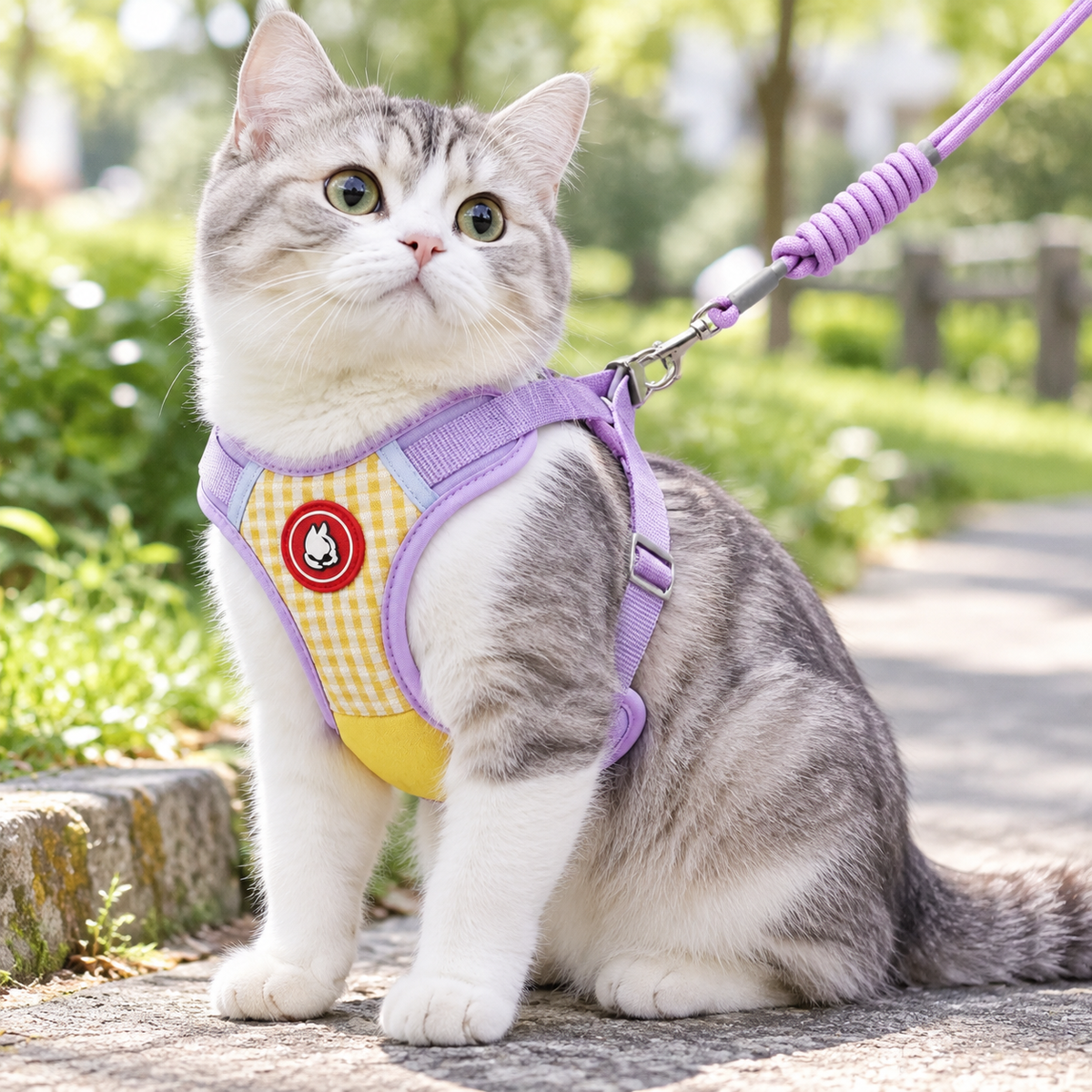 Dog Harness and Leash Set, Adjustable Walking Harness for Small Puppies