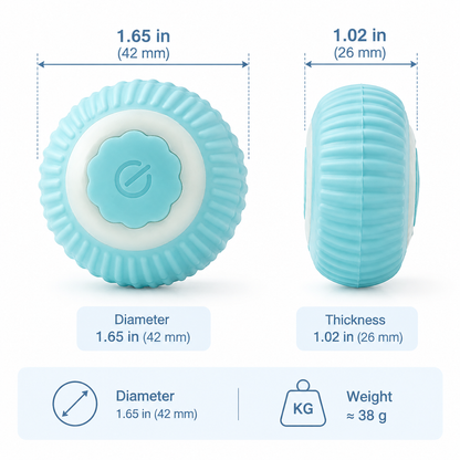 Interactive Automatic Rolling Ball Toy for Cats, USB Rechargeable Smart Pet Play Ball