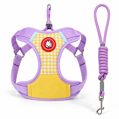 Dog Harness and Leash Set, Adjustable Walking Harness for Small Puppies